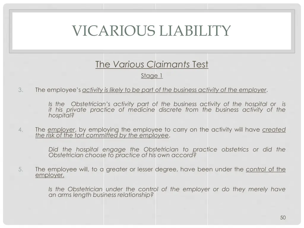 vicarious liability 5