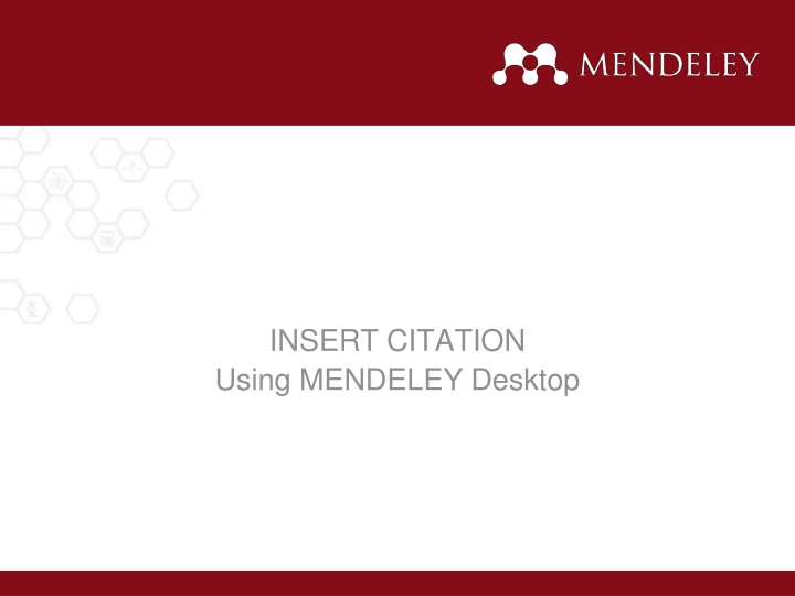 insert citation using mendeley desktop