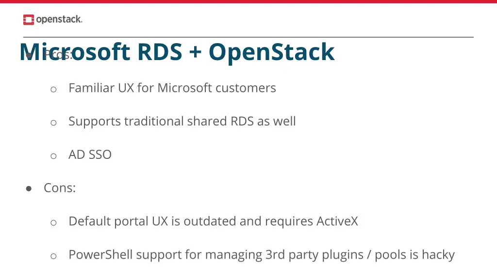 microsoft rds openstack 1