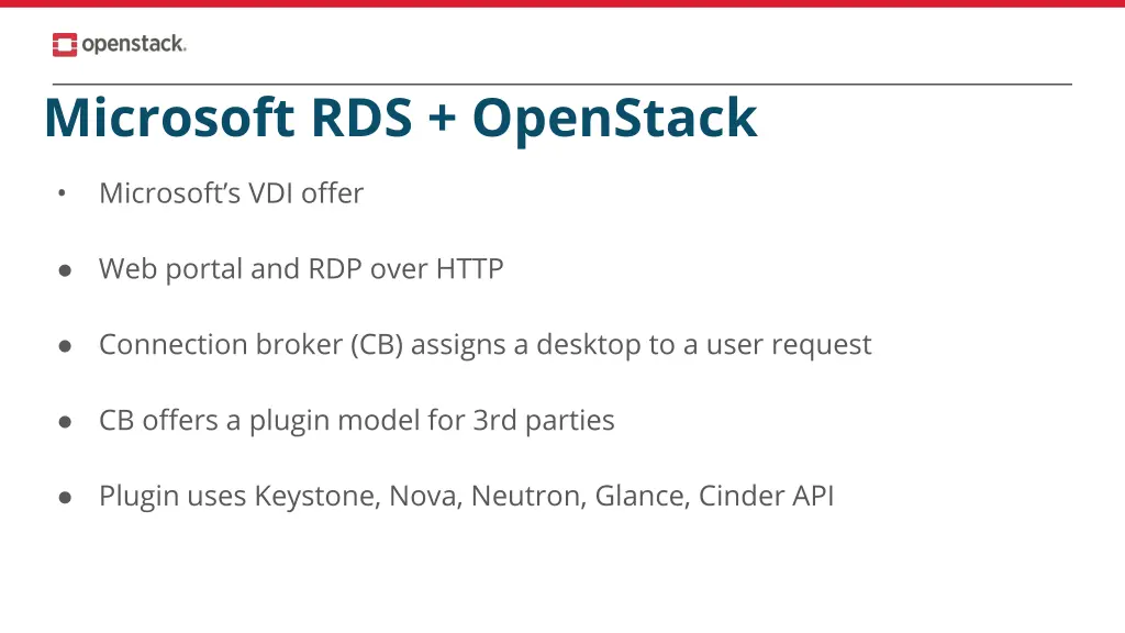 microsoft rds openstack