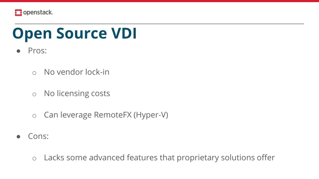 open source vdi pros