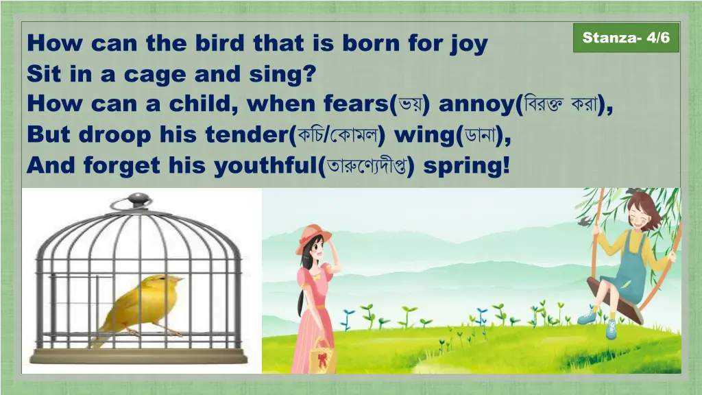 how can the bird that is born