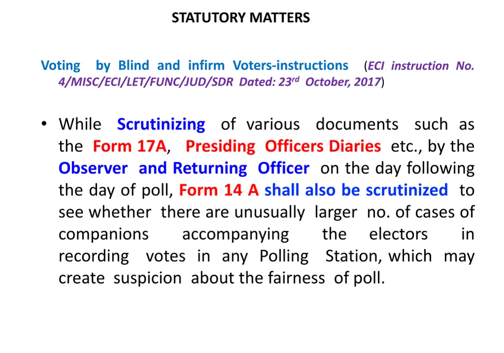 statutory matters