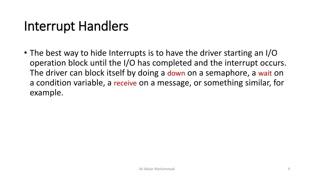 interrupt handlers interrupt handlers