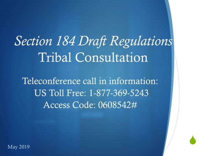 section 184 draft regulations tribal consultation