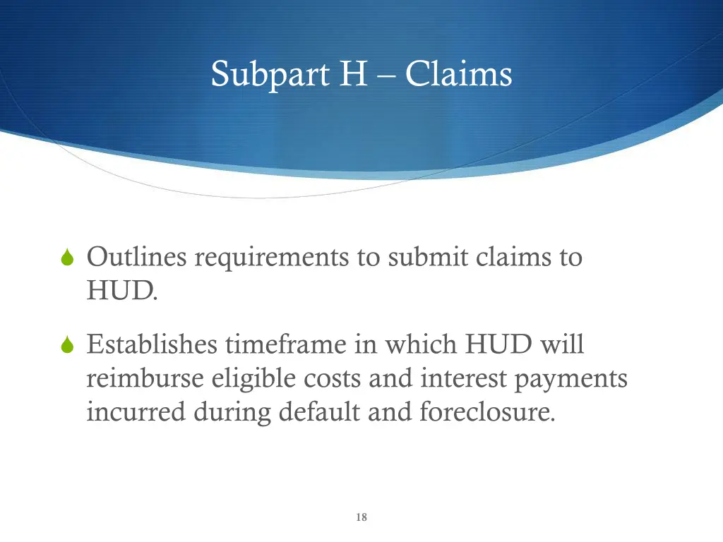 subpart h claims