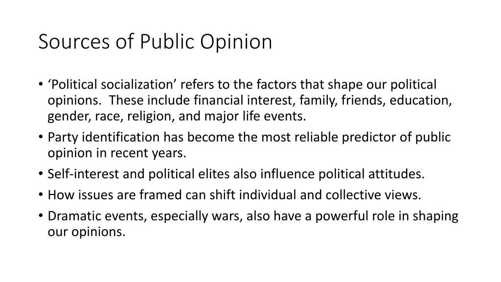 sources of public opinion