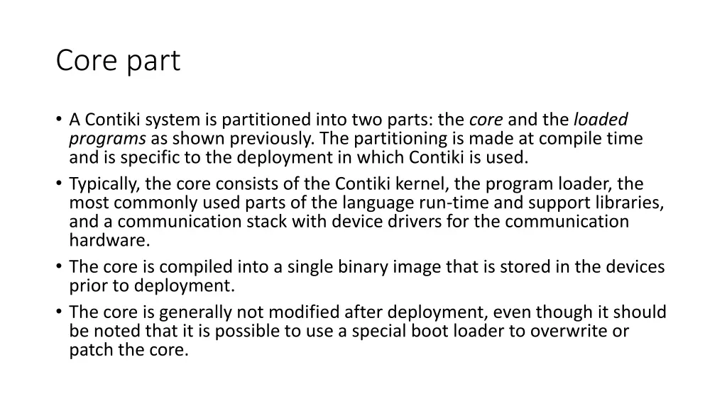 core part