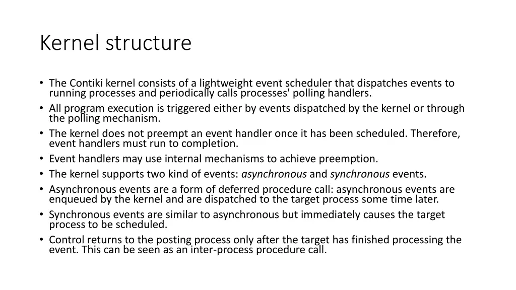 kernel structure