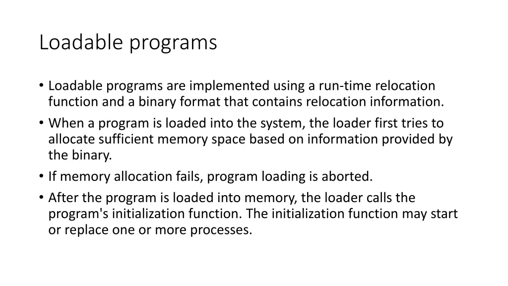 loadable programs