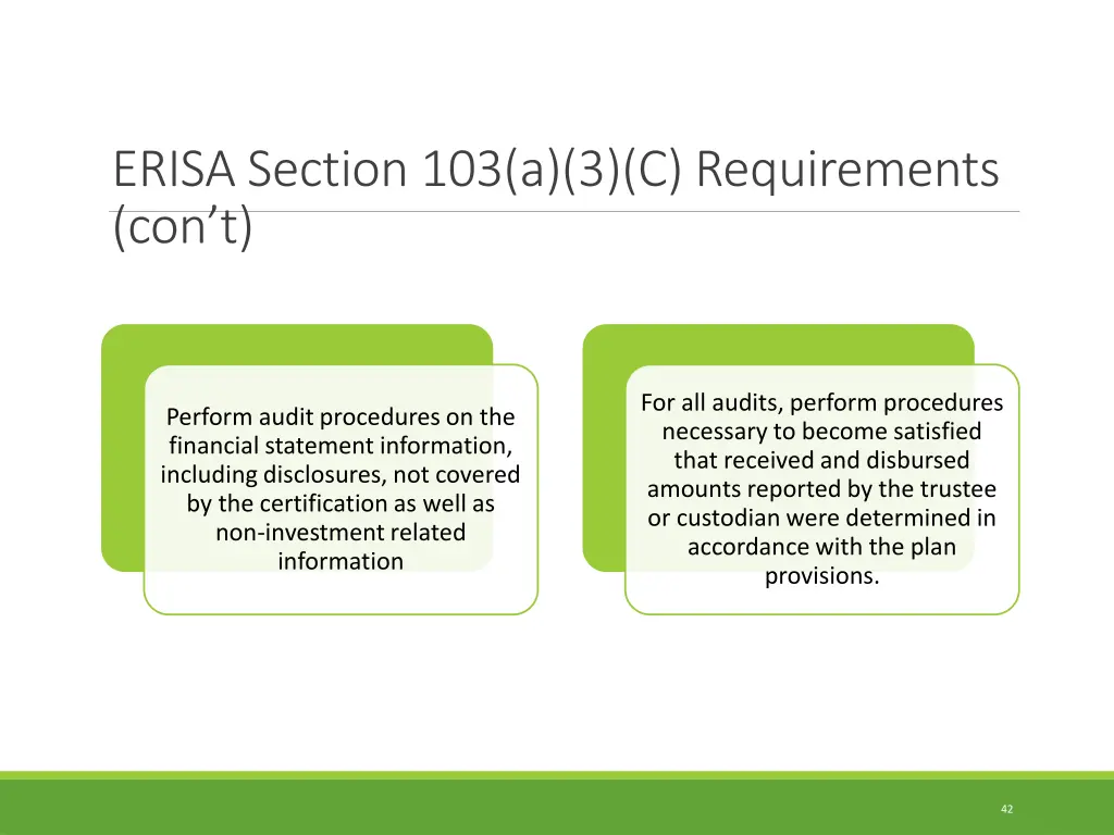 erisa section 103 a 3 c requirements con t