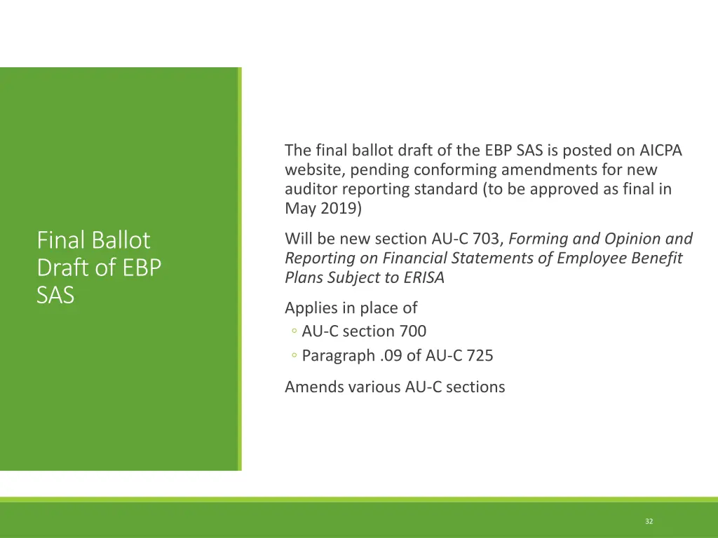 the final ballot draft of the ebp sas is posted