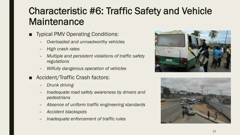 characteristic 6 traffic safety and vehicle