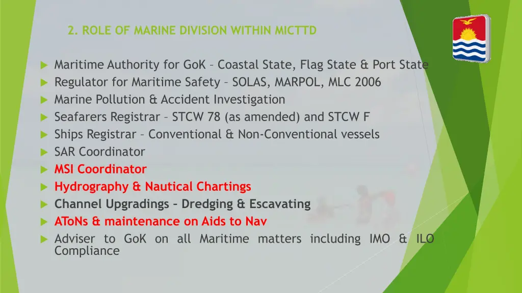 2 role of marine division within micttd