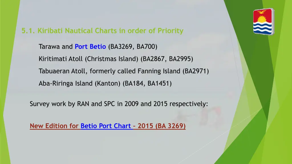 5 1 kiribati nautical charts in order of priority