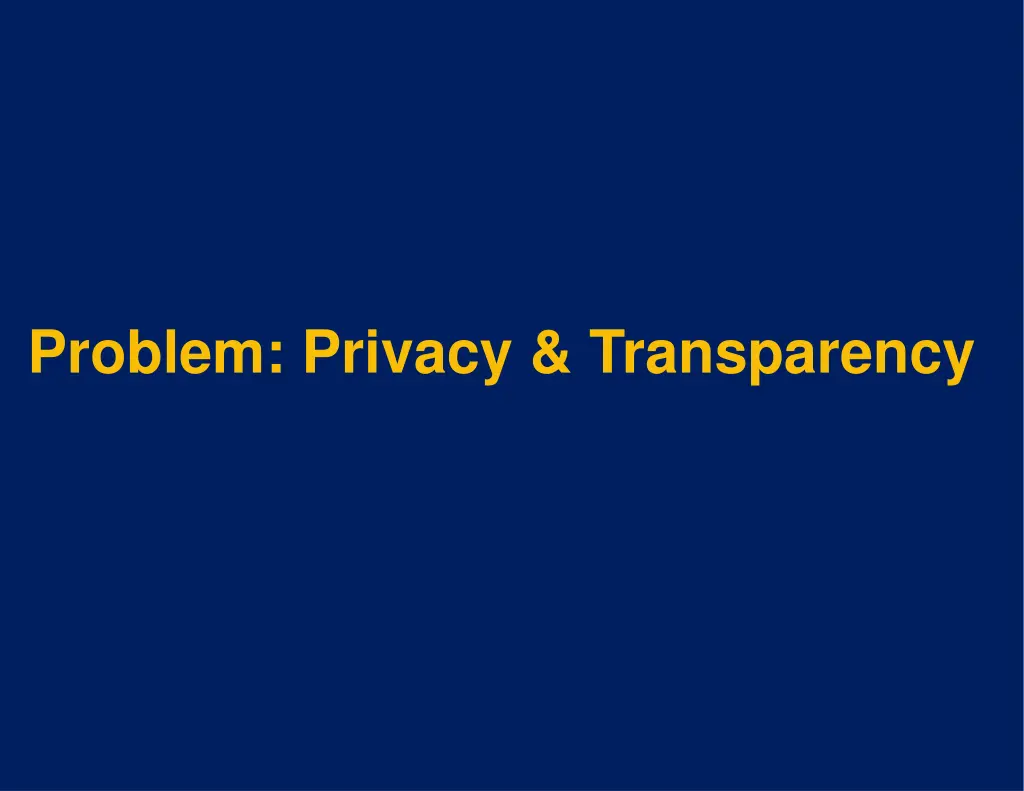 problem privacy transparency