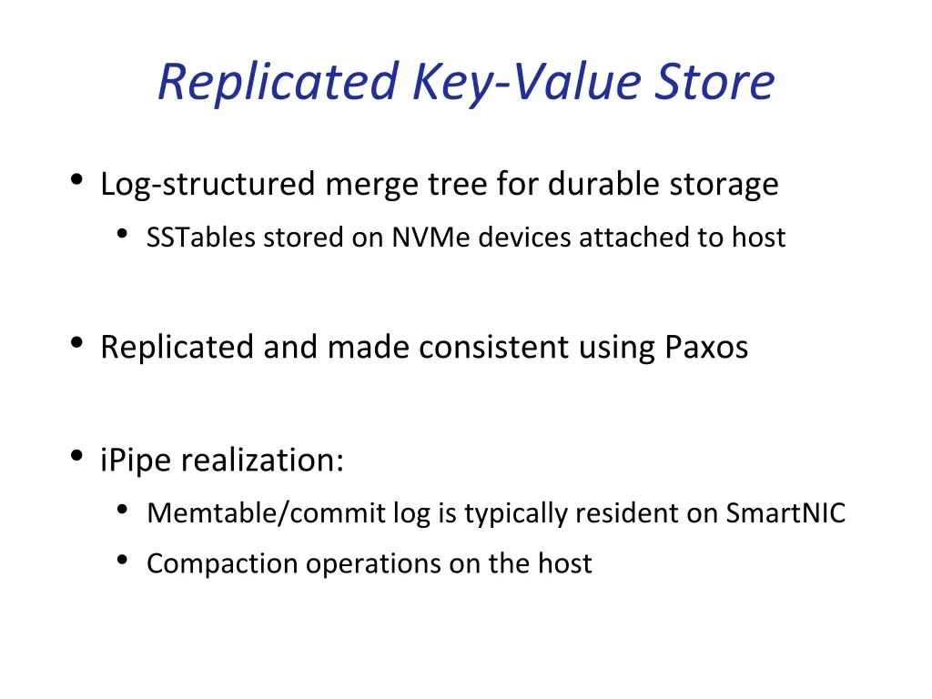 replicated key value store