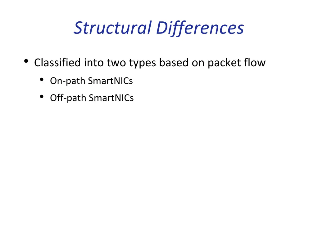 structural differences