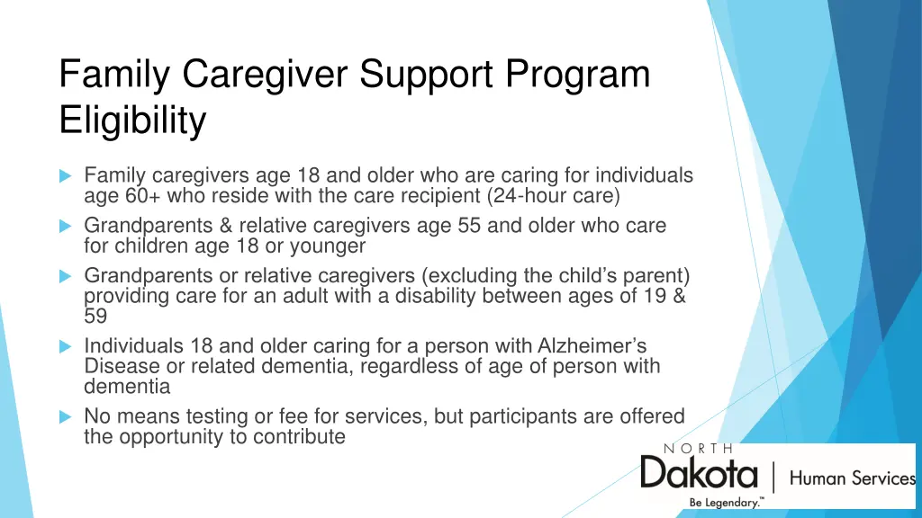 family caregiver support program eligibility