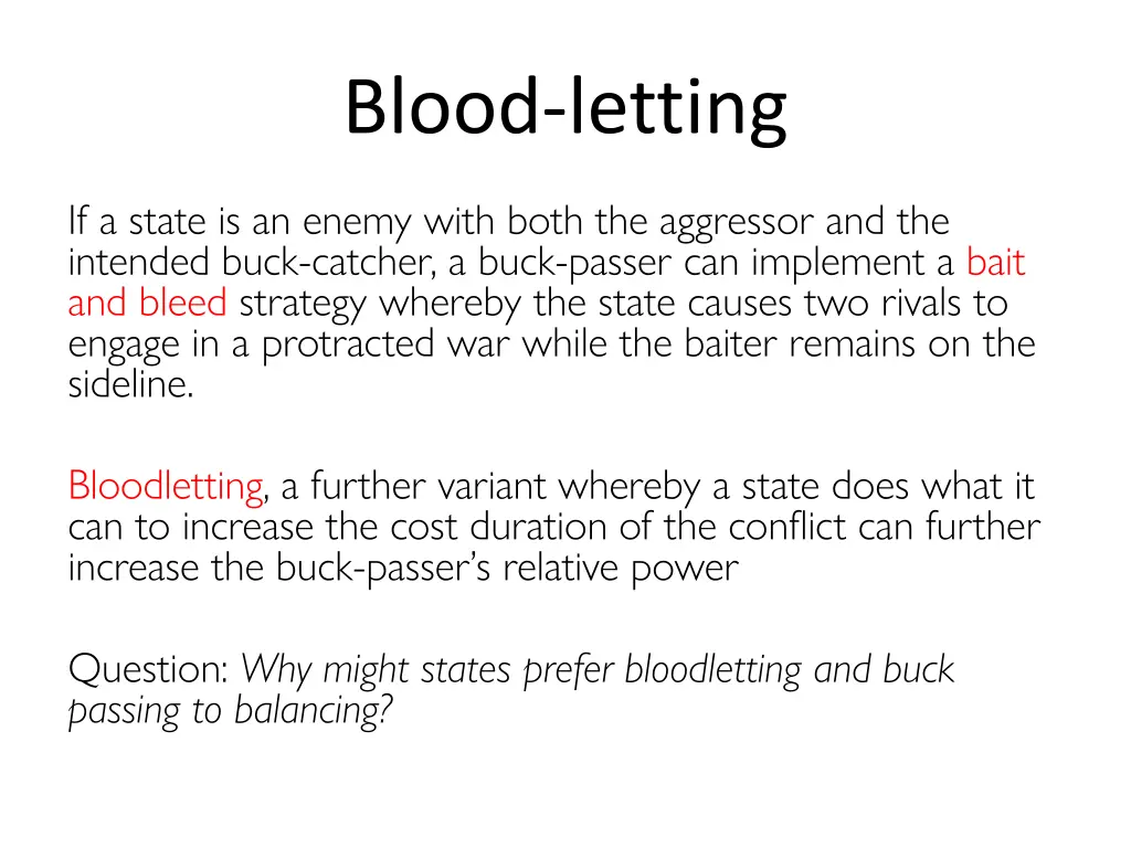 blood letting