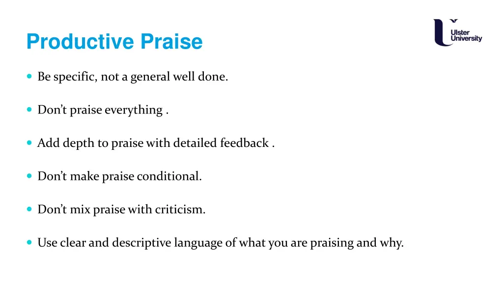 productive praise