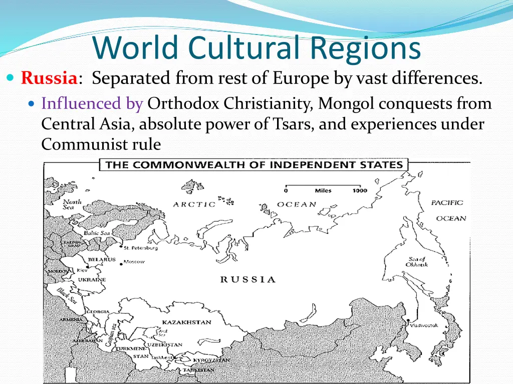 world cultural regions russia separated from rest