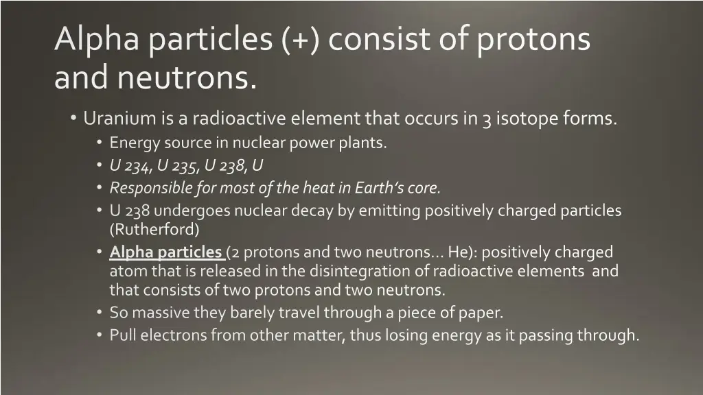 alpha particles consist of protons and neutrons