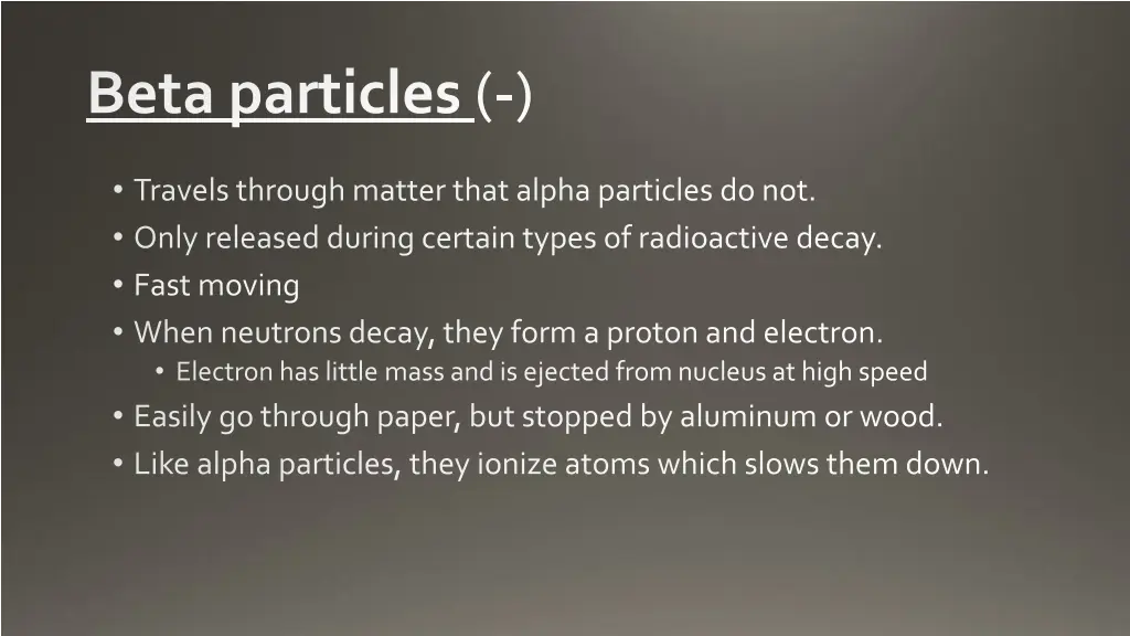 beta particles