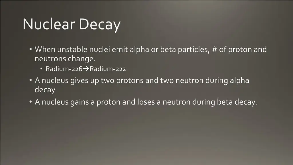 nuclear decay