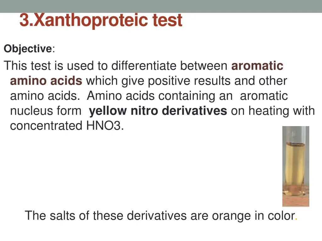 3 xanthoproteic test