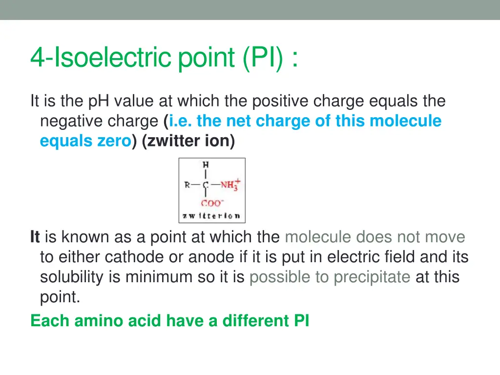 4 isoelectric point pi