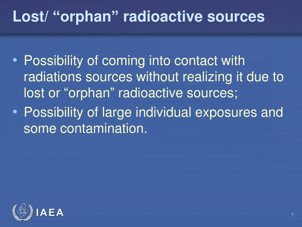 lost o rphan radioactive sources