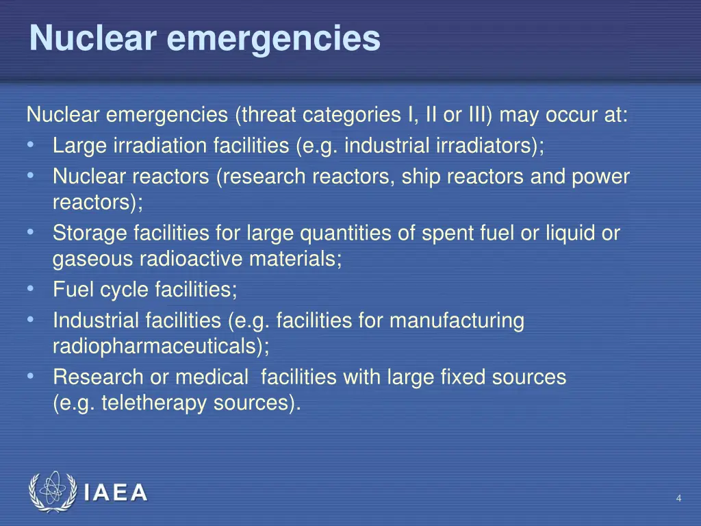 nuclear emergencies