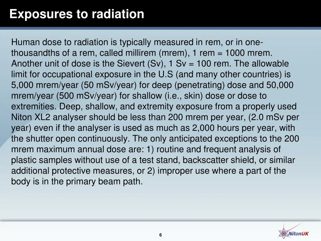 exposures to radiation