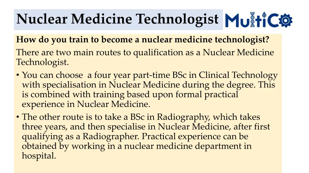 nuclear medicine technologist