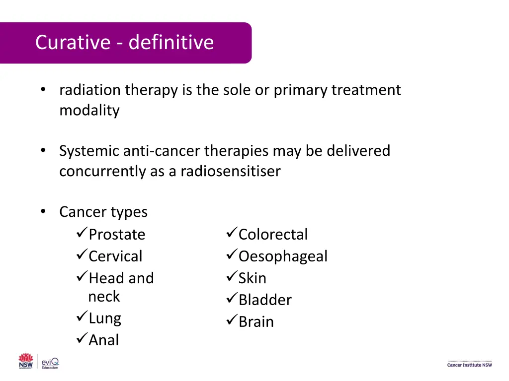 curative definitive