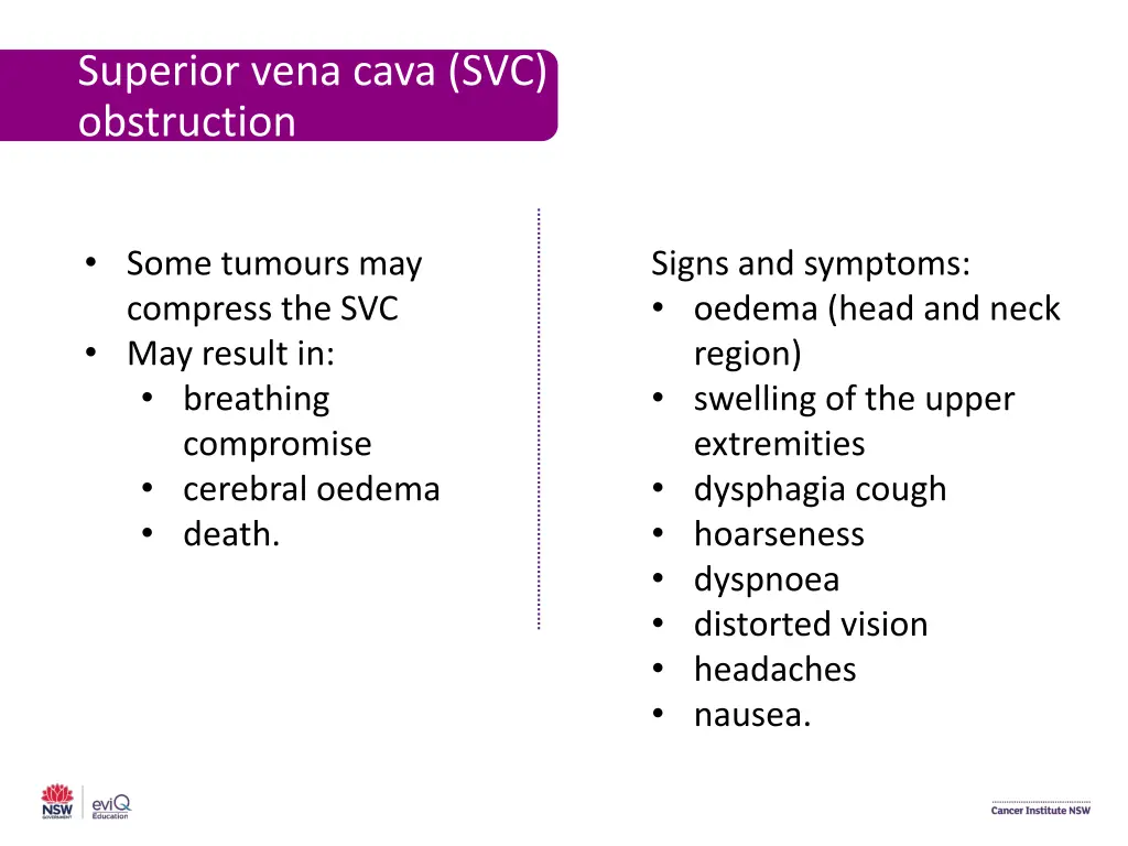 superior vena cava svc obstruction