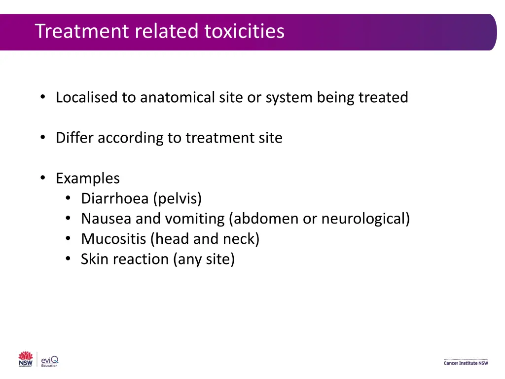 treatment related toxicities