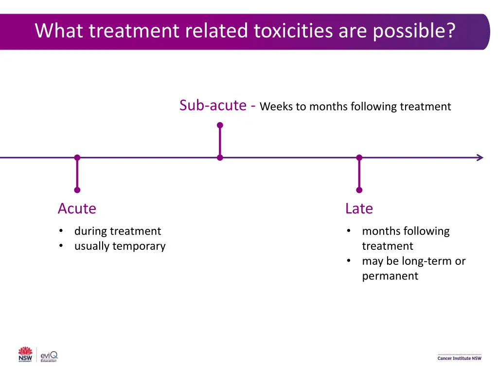 what treatment related toxicities are possible