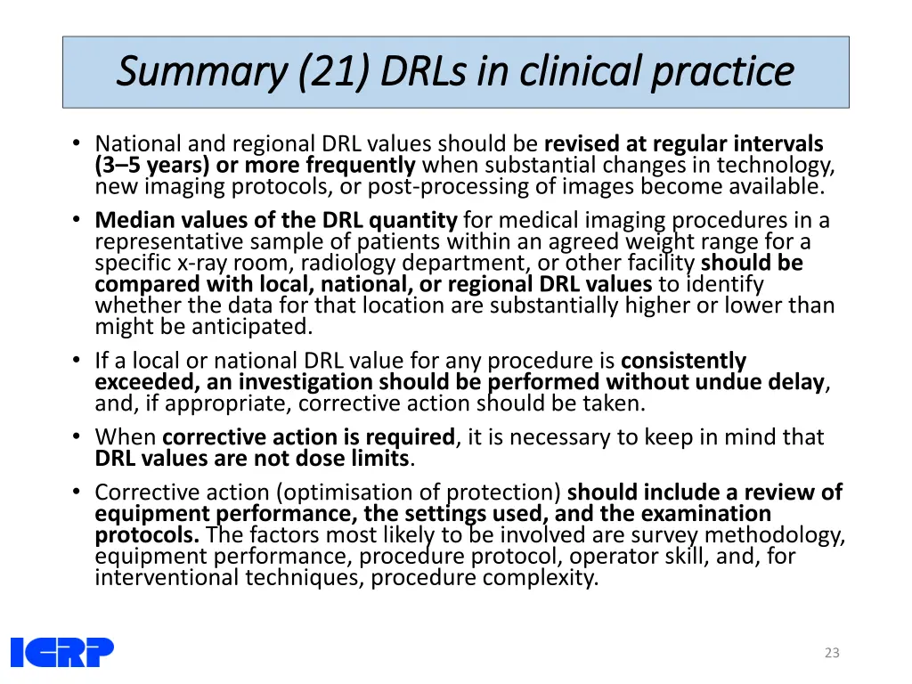 summary summary 21 drls in 21 drls in clinical