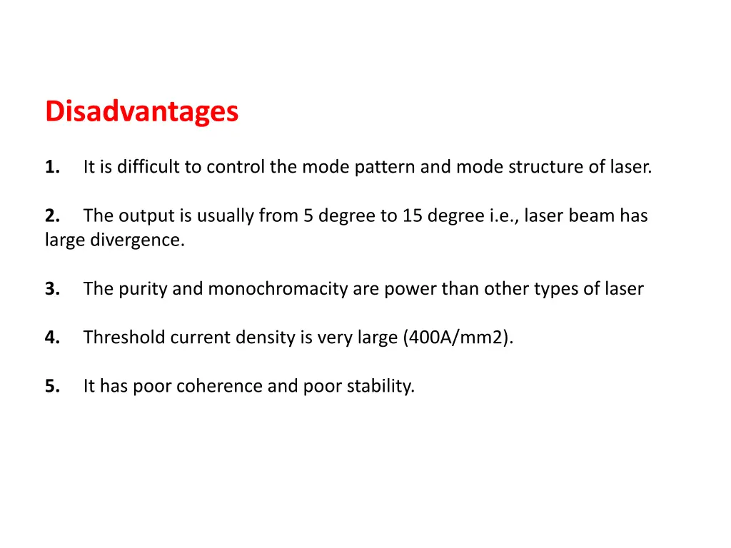 disadvantages