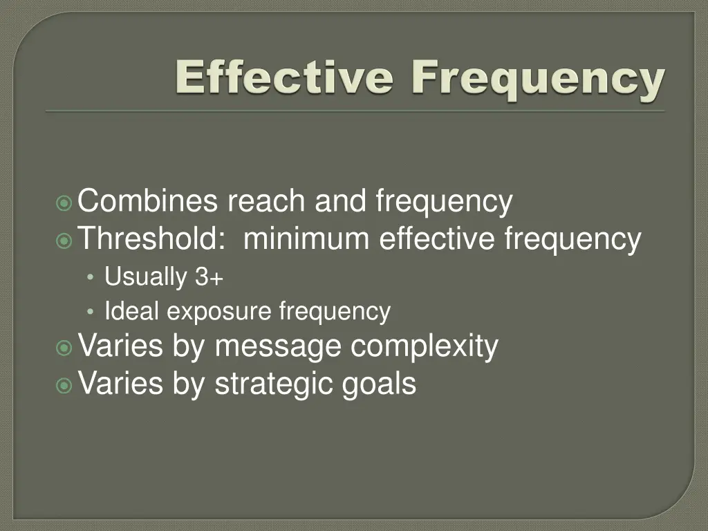 combines reach and frequency threshold minimum