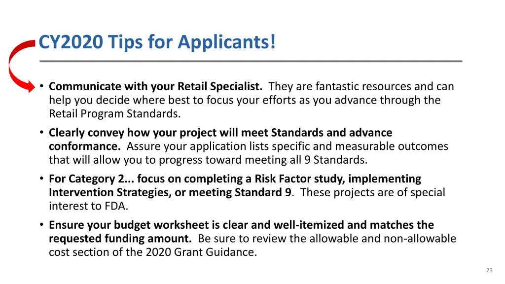 cy2020 tips for applicants