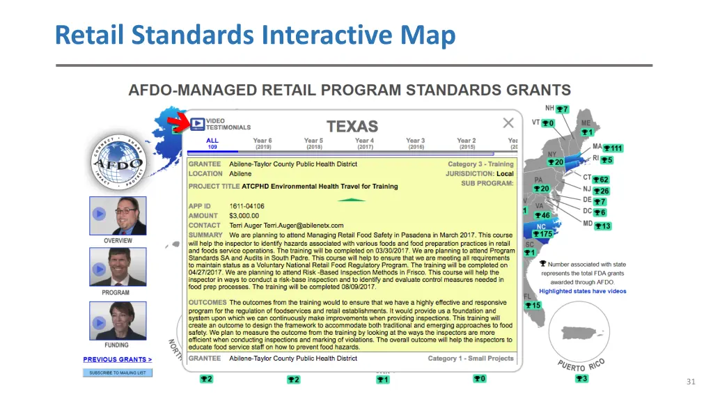 retail standards interactive map 5