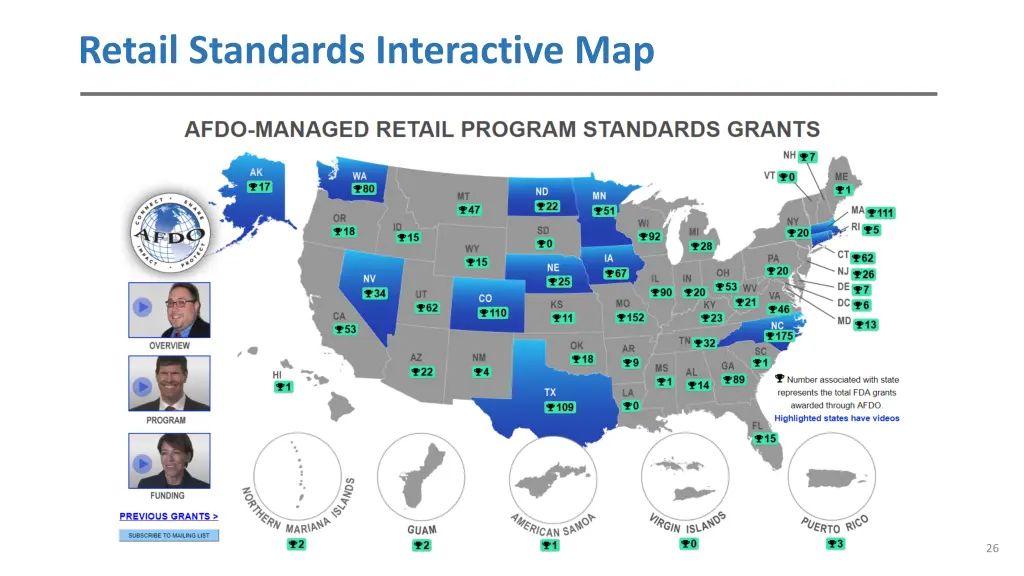 retail standards interactive map