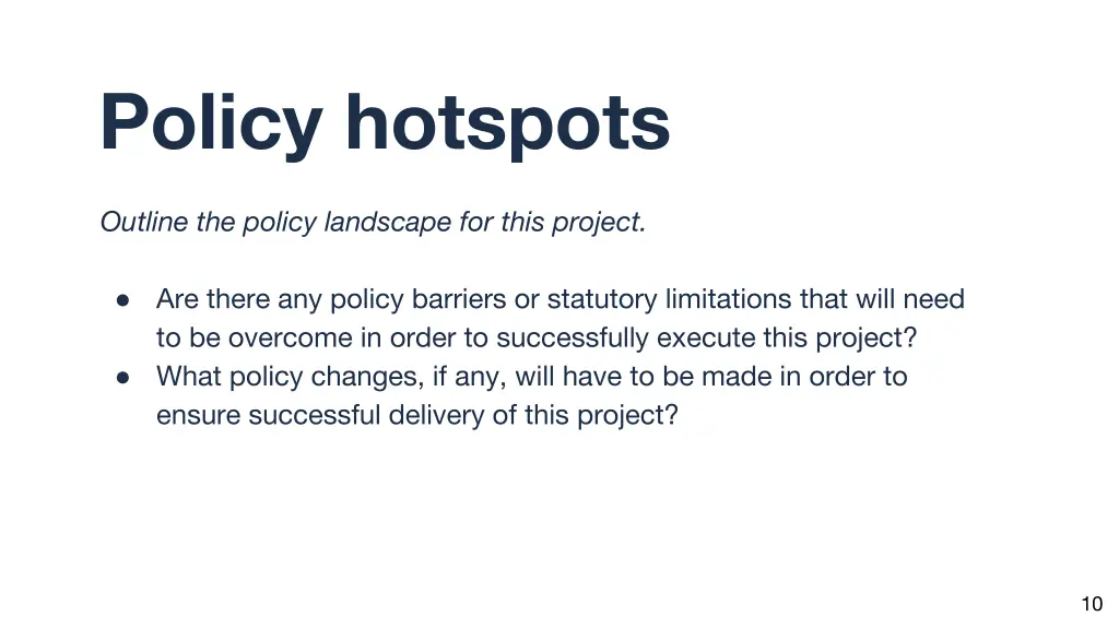 policy hotspots