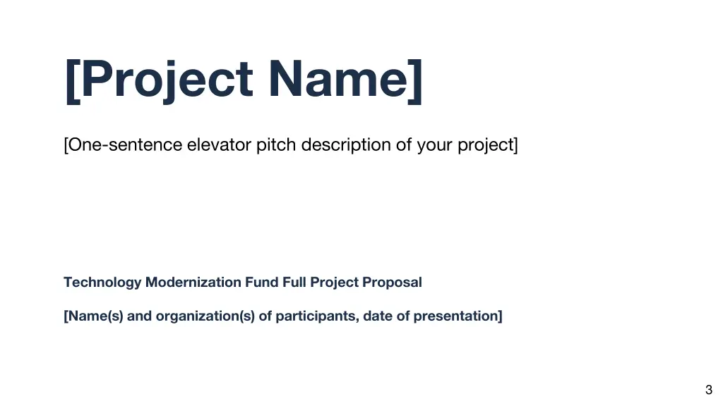 project name name of project