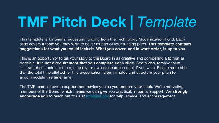 tmf pitch deck template