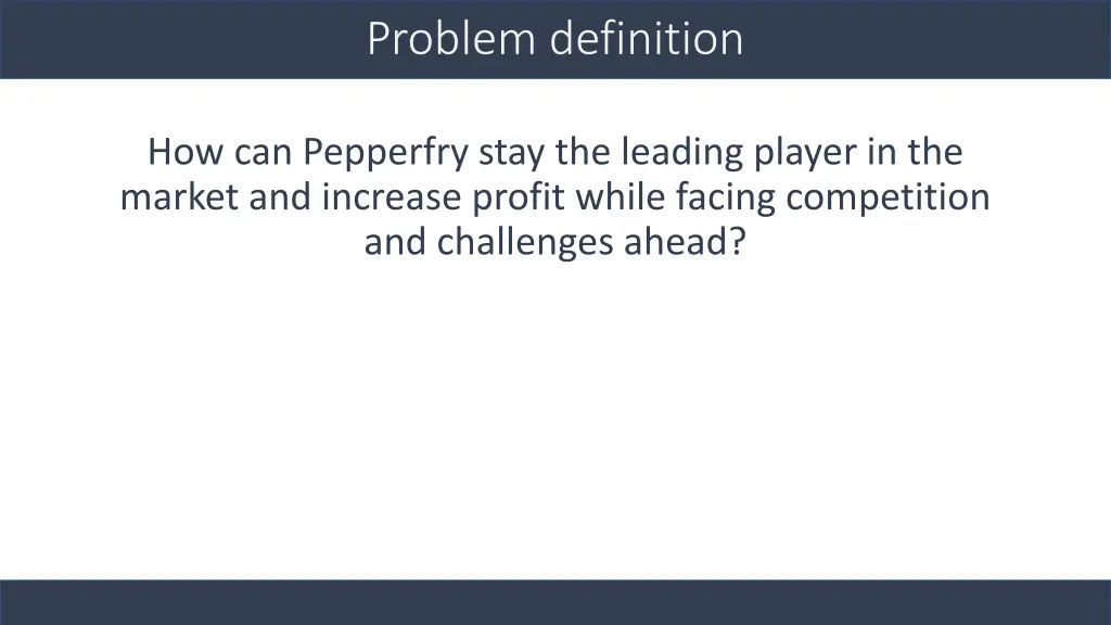 problem definition