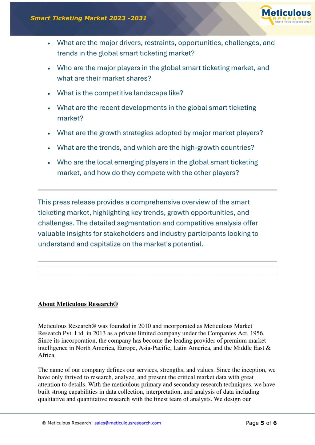 smart ticketing market 2023 2031 4